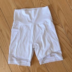 White Aerie Biker Shorts -M